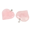 Natural Rose Quartz Pendants GG-K002-04E-2