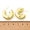 Rack Plating Brass C-shape Stud Earrings EJEW-G288-32D-G-3