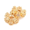 Brass Micro Pave Cubic Zirconia Beads KK-H538-20A-G-2