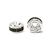 Brass Rhinestone Spacer Beads X-RSB036NF-03-3