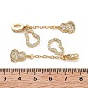 Rack Plating Brass Micro Pave Clear Cubic Zirconia Pendants KK-Z064-14G-3