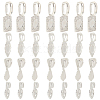 24Pcs 4 Style Rack Plating Brass Glue-on Flat Pad Bails KK-SC0004-50-1