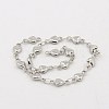 304 Stainless Steel Heart Chains CHS-K001-53-4mm-2