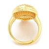 Rack Plating Brass Grooved Oval Adjustable Rings RJEW-Q784-08G-3