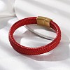 Ion Plating(IP) Braided Microfiber Leather Cord Bracelets for Men BJEW-Z081-06G-2