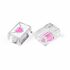 Valentine's Day Transparent Acrylic Beads X-ACRC-S039-11G-3