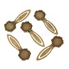 Iron Bookmark Cabochon Setting PALLOY-S033-09AB-NR-2