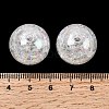 Bubblegum AB Color Transparent Crackle Acrylic Round Beads CACR-R011-20mm-03-4