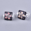 Transparent Resin Cuff Rings RJEW-T017-03B-1