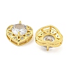 Rack Plating Brass Micro Pave Clear Cubic Zirconia Pendants KK-Z053-16G-2