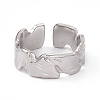 Non-Tarnish Ion Plating(IP) 304 Stainless Steel Cuff Ring for Women RJEW-C060-12P-2