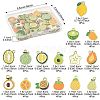 60Pcs 15 Styles Fruit Alloy Enamel Charms ENAM-FS0003-54-4
