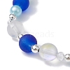 5Pcs 5 Color Glass & ABS Plastic Imitation Pearl Beaded Stretch Bracelets Set BJEW-JB09747-S-5