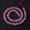 Natural Rose Quartz Bead Strands G-R173-10mm-04-2