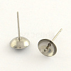 304 Stainless Steel Post Stud Earring Findings X-STAS-R063-45-1
