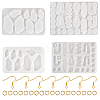  2Pcs 2 Style Twist Geometry Pendant Silicone Molds DIY-TA0005-56-10