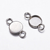 Tarnish Resistant 201 Stainless Steel Cabochon Connector Settings LS-STAS-P161-29-6.5mm-1