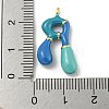 Brass Enamel Pendants KK-E093-03G-R-3