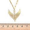 304 Stainless Steel Micro Pave Clear Cubic Zirconia Pendant Necklaces for Women NJEW-Z103-01G-07-5