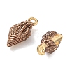 Brass with Enamel Charms KK-CBA61F8-01G-01-2