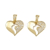 Brass Micro Pave Cubic Zirconia Pendants ZIRC-I367-12G-13-1