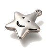 Anti-Tarnish 304 Stainless Steel Pendants STAS-S148-21P-2