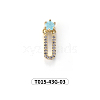 Brass Micro Pave Clear Cubic Zirconia Cabochons MRMJ-T015-43G-03-2