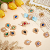   32Pcs 16 Colors Glass Rhinestone Cabochons FIND-PH0018-68-5