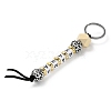 Wood and Plastic Beads Keychain Decorationes KEYC-B016-02-3