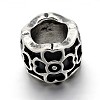 Mixed Styles Retro 304 Stainless Steel Big Hole Column Beads STAS-E086-32AS-2