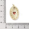 Rack Plating Brass Micro Pave Clear Cubic Zirconia Pendants X-KK-H474-23G-04-3