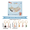 Alloy Enamel Star & Moon Pendant Locking Stitch Markers HJEW-AB00041-2