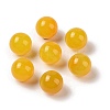 Natural Yellow Agate No Hole Sphere Beads G-K353-04B-28-1