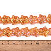Electroplate Transparent Glass Beads Strands EGLA-N020-02C-4
