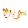 Brass Clip-on Earring Findings KK-F824-021G-2