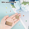 Square Wooden Stamps DIY-WH0546-004-4