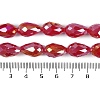 Opaque Solid Color Electroplate Glass Beads Strands EGLA-N013-P6mm-B07-4