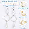 Unicraftale 40Pcs 2 Color 304 Stainless Steel Stud Earring Findings STAS-UN0055-59-5