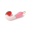 Brass Enamel Pendants KK-E093-03G-J-01-2
