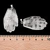 Natural Quartz Crystal Carved Pendants G-K369-01P-12-3