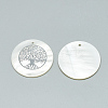 Freshwater Shell Pendants SHEL-Q016-020P-3