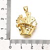 Rack Plating Brass Micro Pave Cubic Zirconia Pendants KK-L226-012G-3