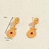 Alloy Rhinestone Stud Dangle Earrings for Women XJ2784-2-2