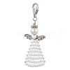 Angel Glass Seed Beads Pendants Decrotions HJEW-MZ00112-02-1