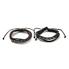 PU Imitation Leather Braided Cord Bracelets BJEW-P329-02AS-1