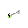 304 Stainless Steel Evil Eye Straight Barbell Piercing Tongue Rings for Women Men WG2E377-06-2