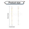 ANATTASOUL 1 Pairs ABS Plastic Imitation Pearl Beaded Tassel Dangle Stud Earrings EJEW-AN0001-52-2