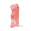 Synthetic Cherry Quartz Glass Angel Figurine DJEW-N006-01A-06-2