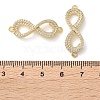 Rack Plating Brass Micro Pave Cubic Zirconia Infinity Connector Charms KK-C084-23D-G-3