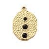 304 Stainless Steel Natural Obsidian Pendants STAS-H235-09G-01-1